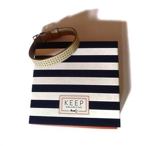 Keep Collective Single Leather Band Triangle Perf